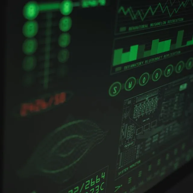 Interface de protection des données et de sécurité affichée à l'écran